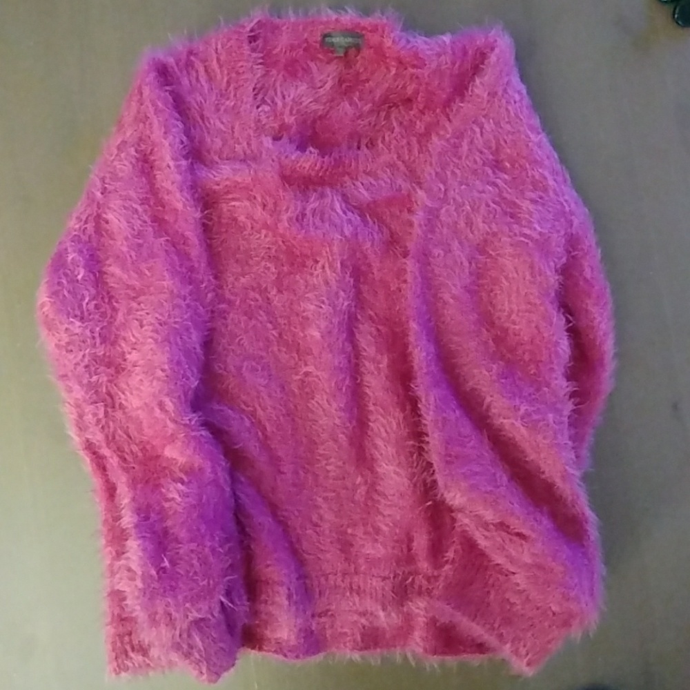 Vince Camuto Medium Pink Eyelash Sweater